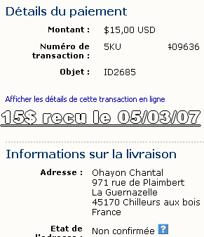 15 DOLLARD RECU LE 05 02 2007