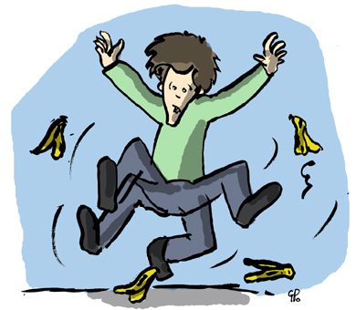 Pas de pot sur les peaux de banane !