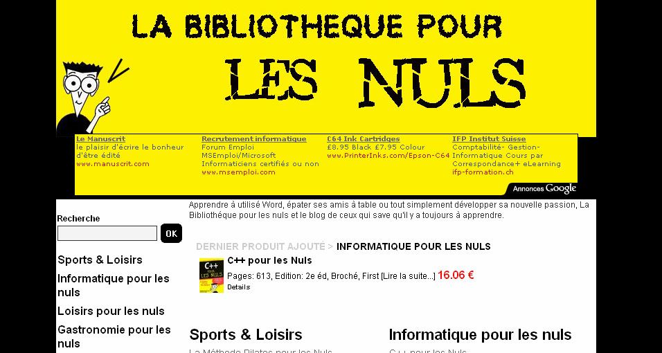 Bibliothèque pour les nuls - Site de reference pour demarrer �  zero - Zlio