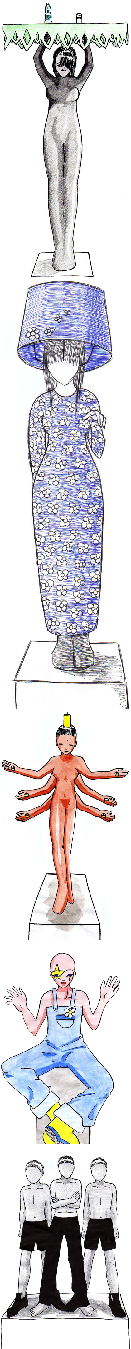 Croquis sculpture vivante - Arts Plastiques TL07