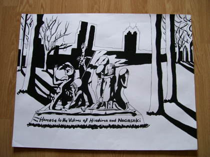 Hommage aux victimes d'Hiroshima et de Nagasaki